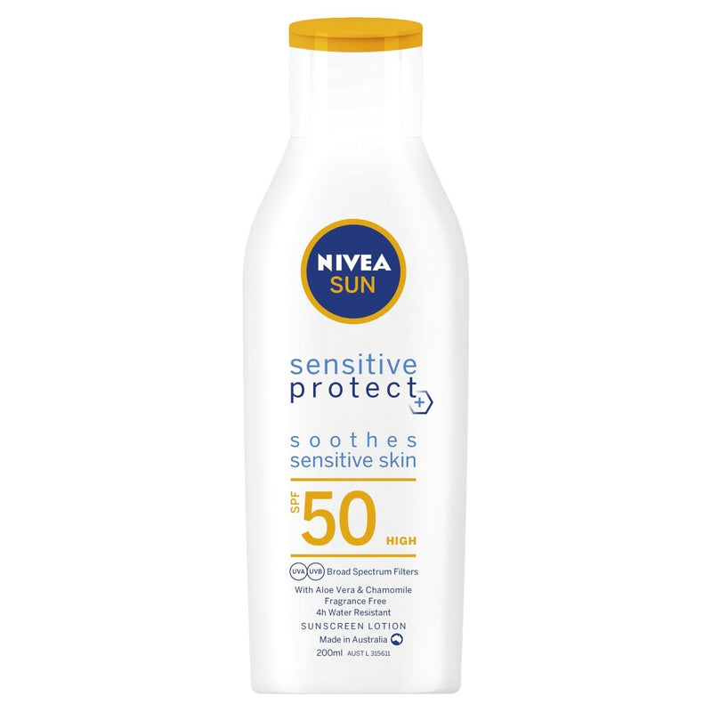 Nivea Sensitive Protect SPF 50+ Sunscreen Lotion 200mL - Vital Pharmacy Supplies