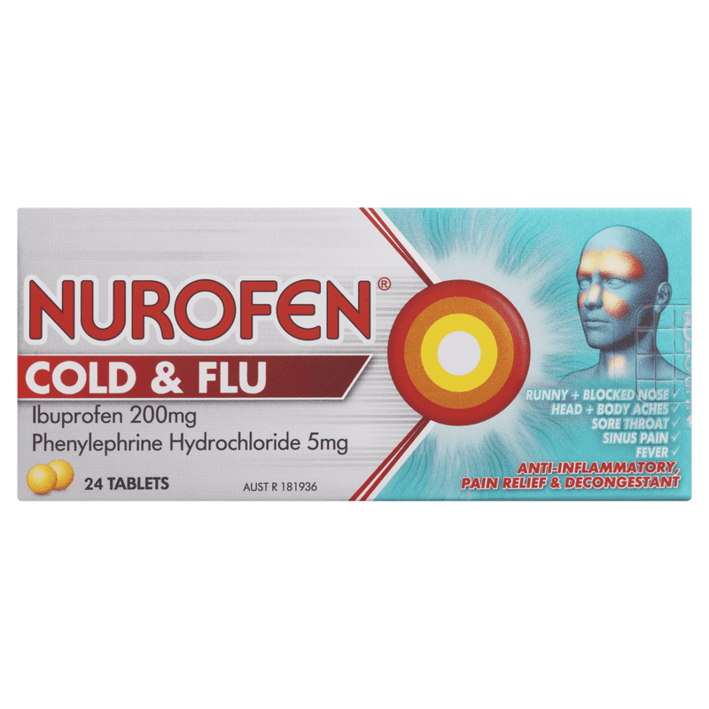Nurofen Cold & Flu PE 24 Tablets - Vital Pharmacy Supplies