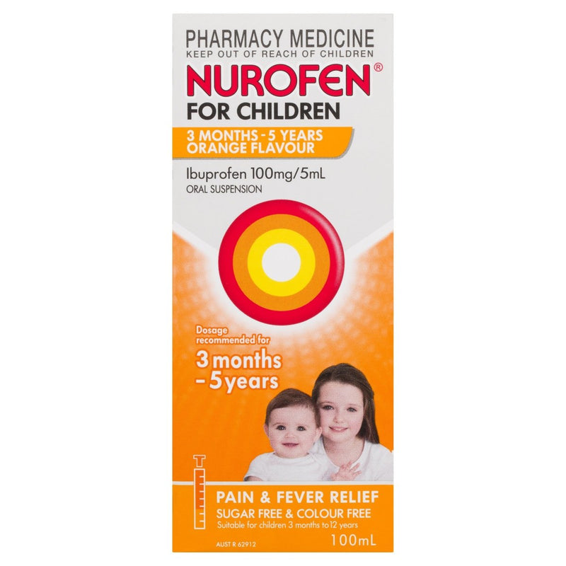 Nurofen for Children 3 Months - 5 Years Orange 100mL - Clearance - Vital Pharmacy Supplies