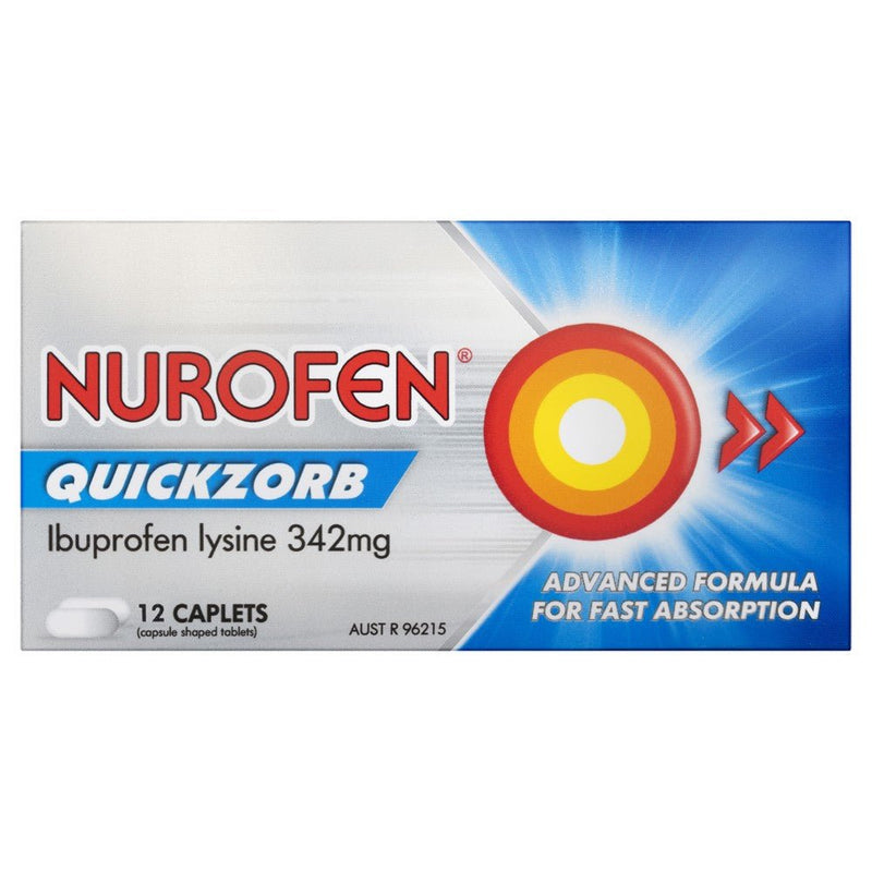 Nurofen Quickzorb 12 Caplets - Vital Pharmacy Supplies