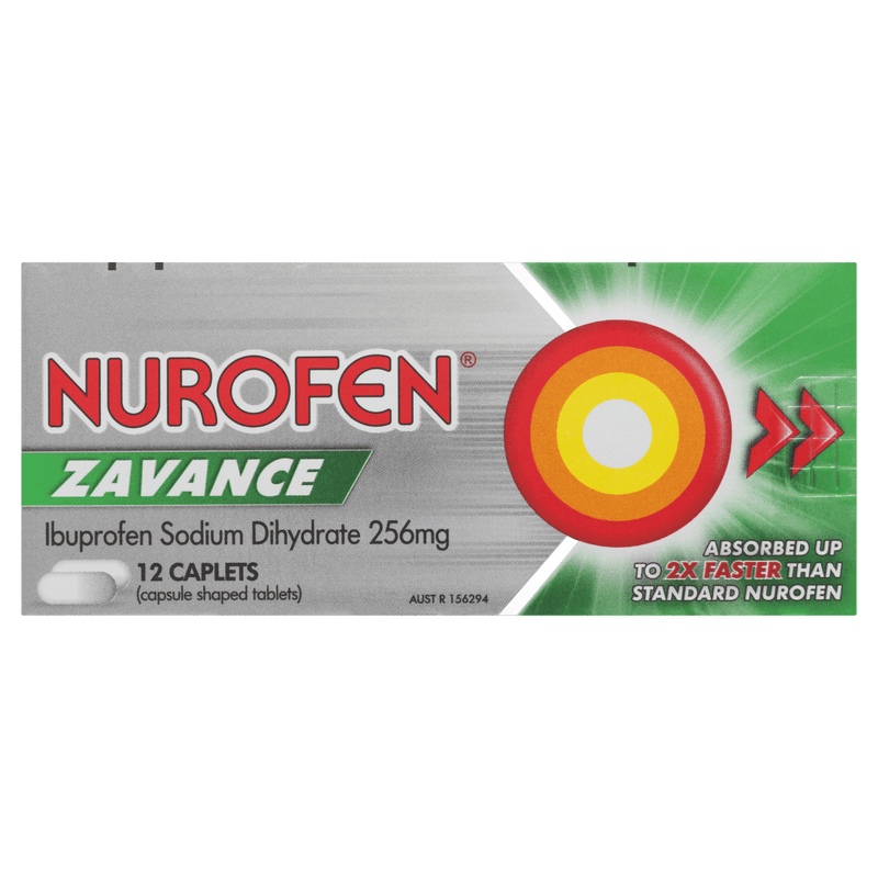 Nurofen Zavance Caplets 12 Pack - Vital Pharmacy Supplies
