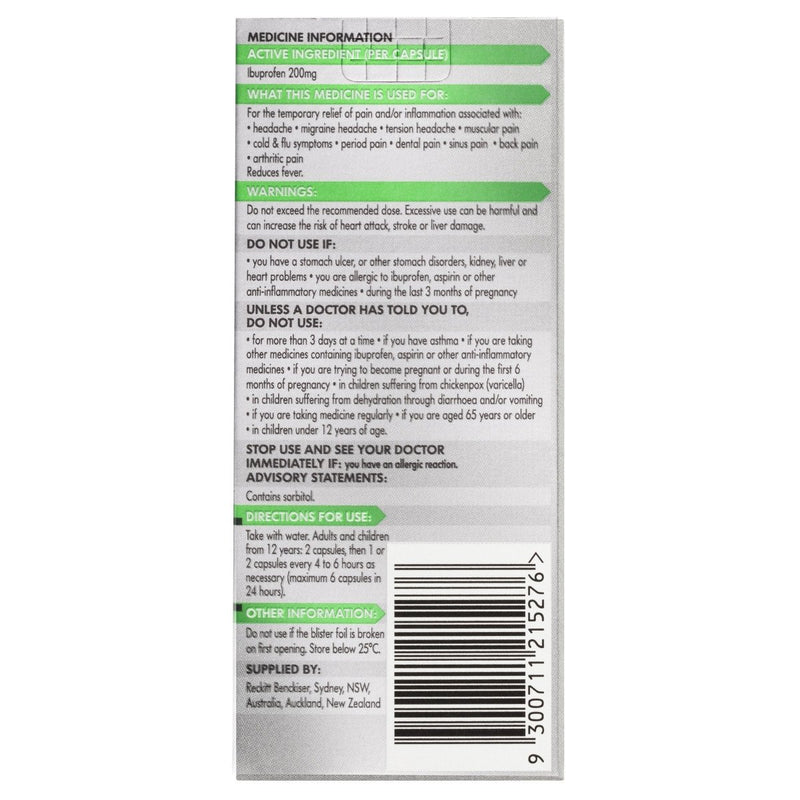 Nurofen Zavance Liquid Capsules 10 Pack - Vital Pharmacy Supplies