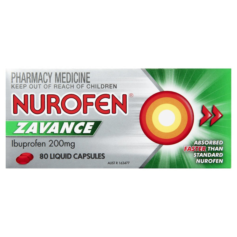 Nurofen Zavance Liquid Capsules 80 Pack - Vital Pharmacy Supplies