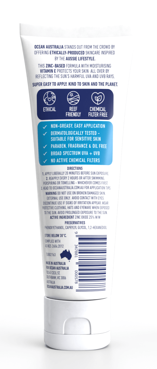 Ocean Australia SPF 50+ Mineral Body Sunscreen 120g - Vital Pharmacy Supplies
