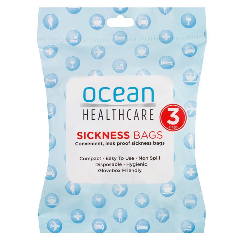Ocean Healthcare Sickness Bags 3 Pack - Vital Pharmacy Supplies