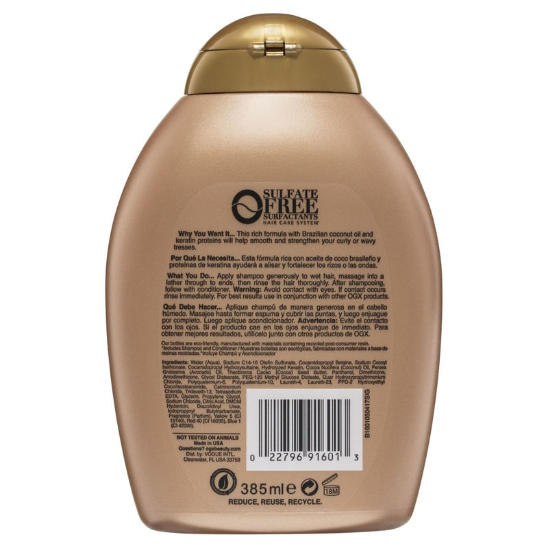 OGX Brazilian Keratin Therapy Shampoo 385mL - Vital Pharmacy Supplies