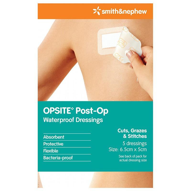 Opsite Post-Op 6.5cm x 5cm 5Pack - Vital Pharmacy Supplies
