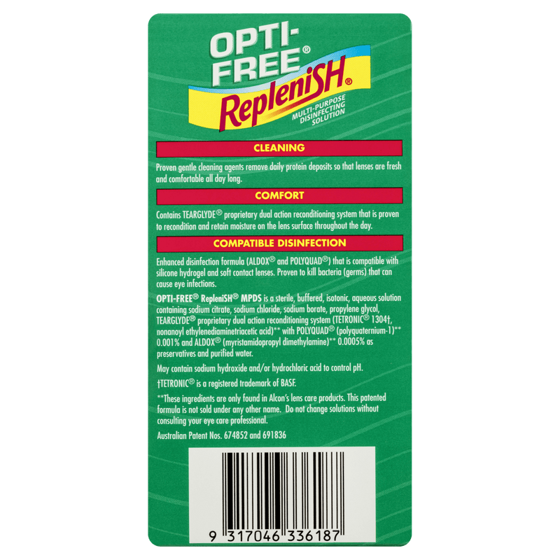 OPTI-FREE Replenish 120mL - Vital Pharmacy Supplies
