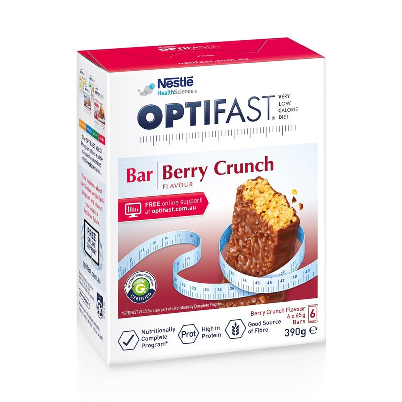 Optifast VLCD Berry Crunch Bars 6 x 65g - Vital Pharmacy Supplies