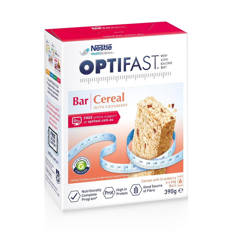 Optifast VLCD Cereal Bars 6 x 65g - Vital Pharmacy Supplies