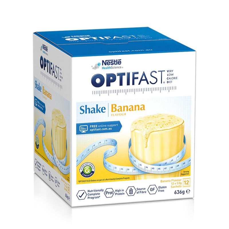 Optifast VLCD Shake Banana 12 x 53g - Vital Pharmacy Supplies