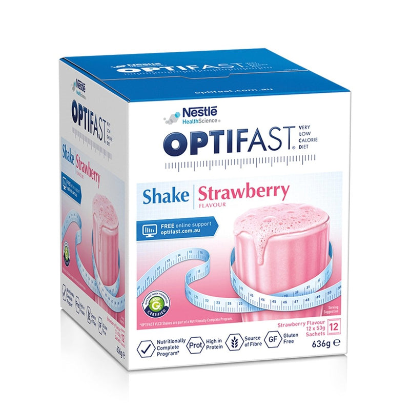 Optifast VLCD Shake Strawberry 12 x 53g - Vital Pharmacy Supplies