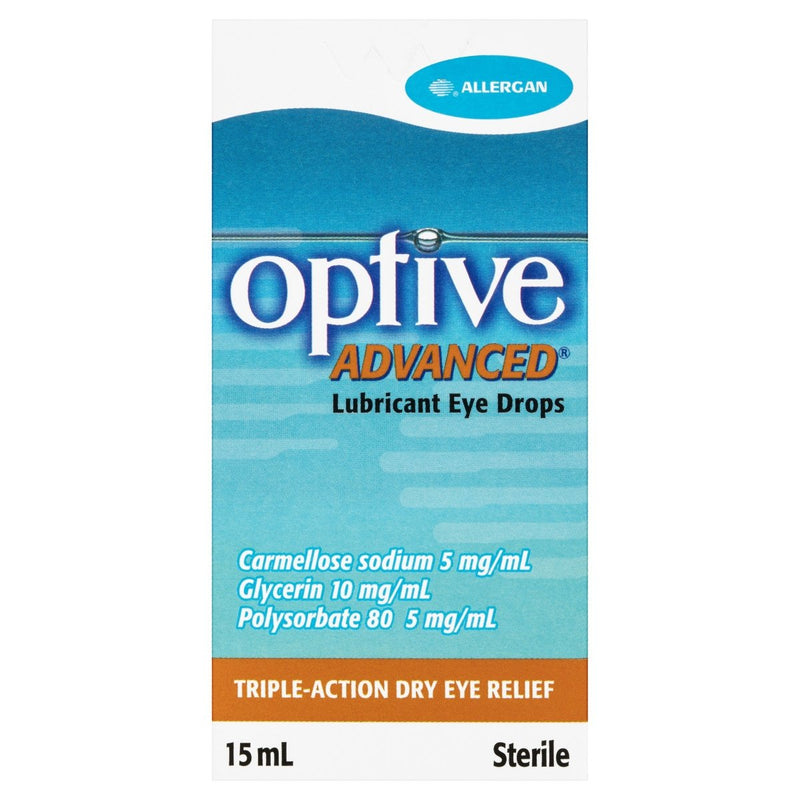 Optive Advanced Lubricant Eye Drops 15mL - Vital Pharmacy Supplies