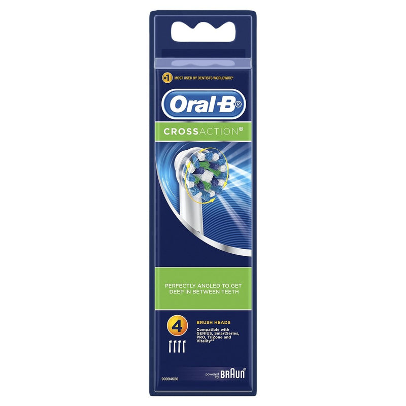 Oral-B CrossAction Replacement Brush Heads 4 Pack - Vital Pharmacy Supplies