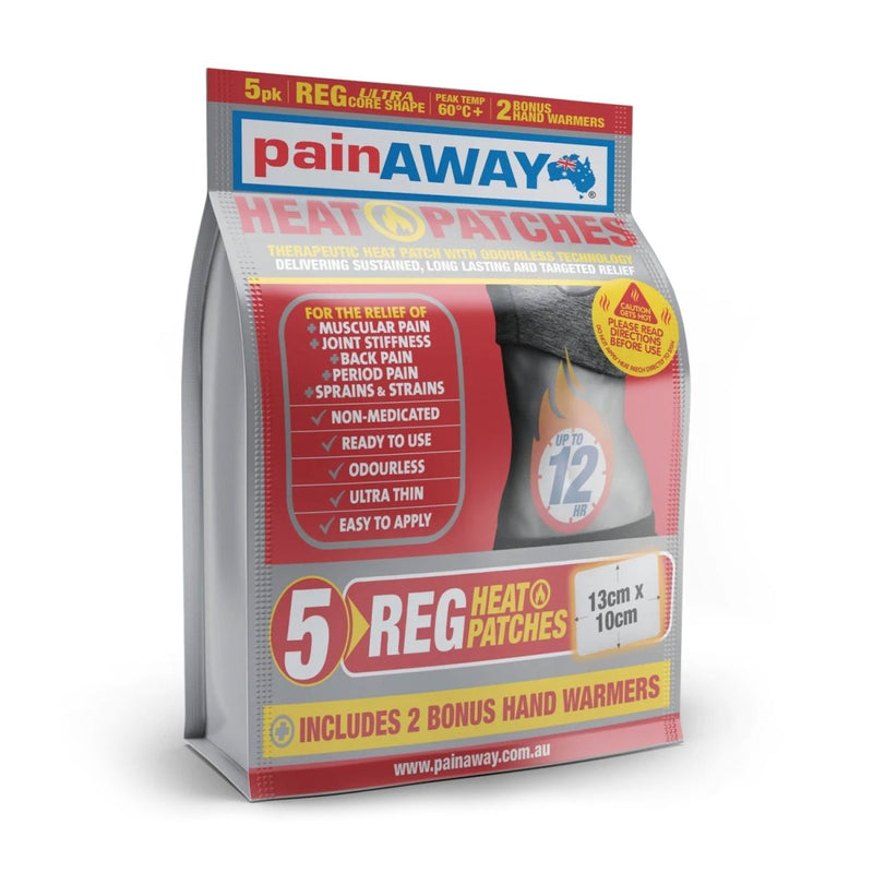Pain Away Heat Patches Regular 5 Pack - Vital Pharmacy Supplies