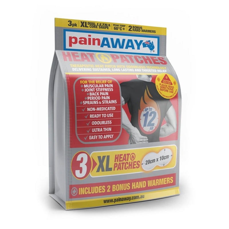 Pain Away Heat Patches XL 3 Pack - Vital Pharmacy Supplies