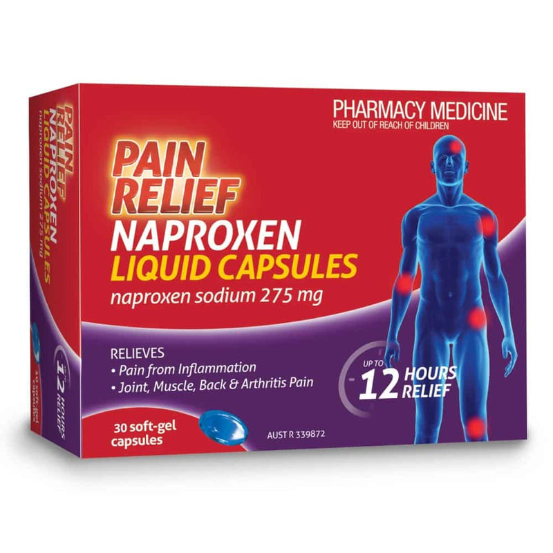 Pain Relief Naproxen 30 Liquid Capsules - Vital Pharmacy Supplies