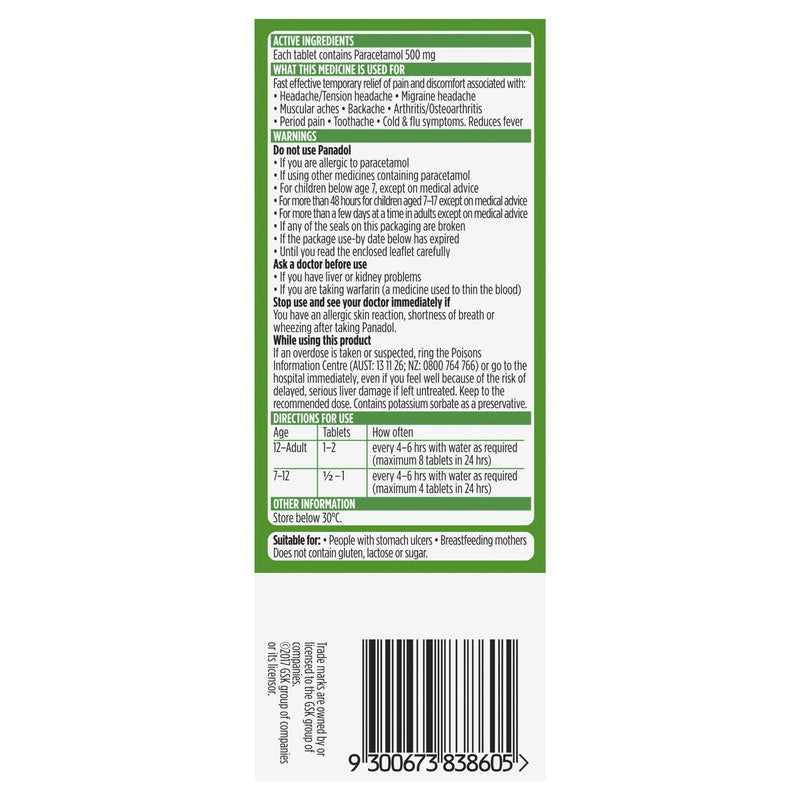 Panadol Pain Relief 20 Pack - Vital Pharmacy Supplies