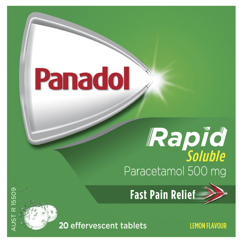 Panadol Rapid Soluble 20 Effervescent Tablets - Vital Pharmacy Supplies