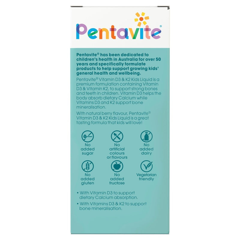 Pentavite Vitamin D3 & K2 Kids Oral Liquid 30mL - Vital Pharmacy Supplies