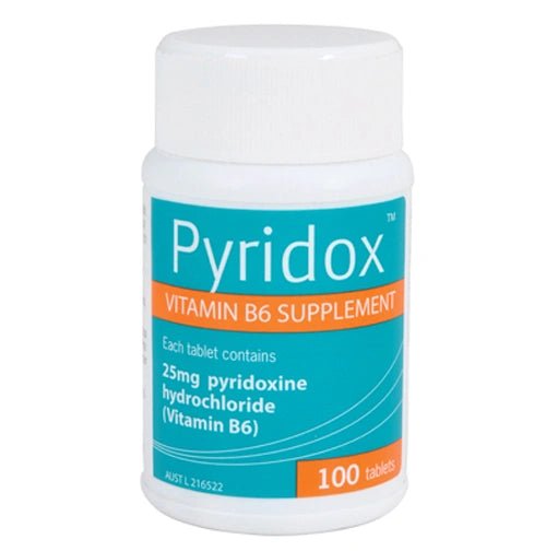 Pyridox Vitamin B6 Supplement 25mg 100 Tablets - Vital Pharmacy Supplies