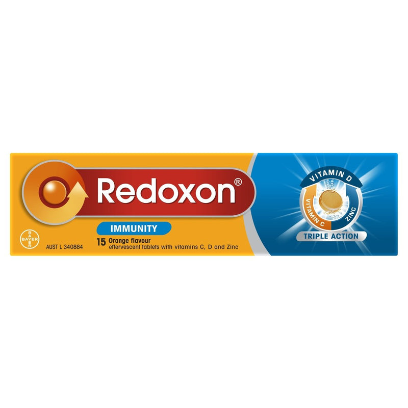 Redoxon Immunity Vitamin Orange Flavoured Effervescent 15 Tablets - Vital Pharmacy Supplies