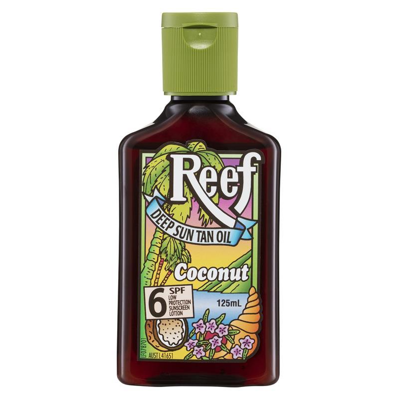 Reef Coconut Sun Tan Oil SPF6 125mL - Vital Pharmacy Supplies
