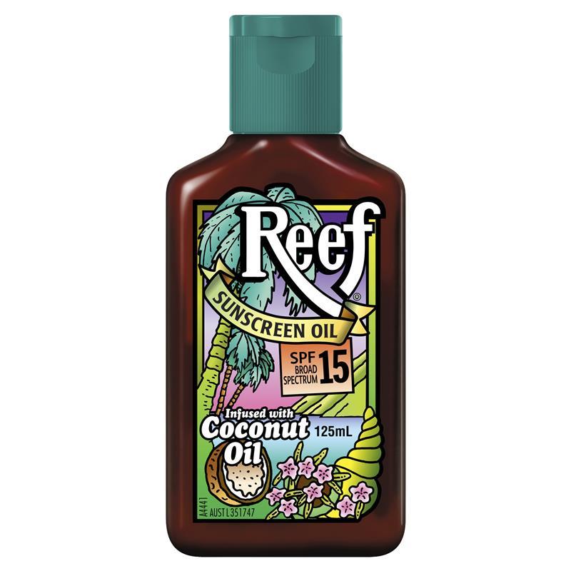 Reef Coconut Sunscreen Oil SPF15 125mL - Vital Pharmacy Supplies