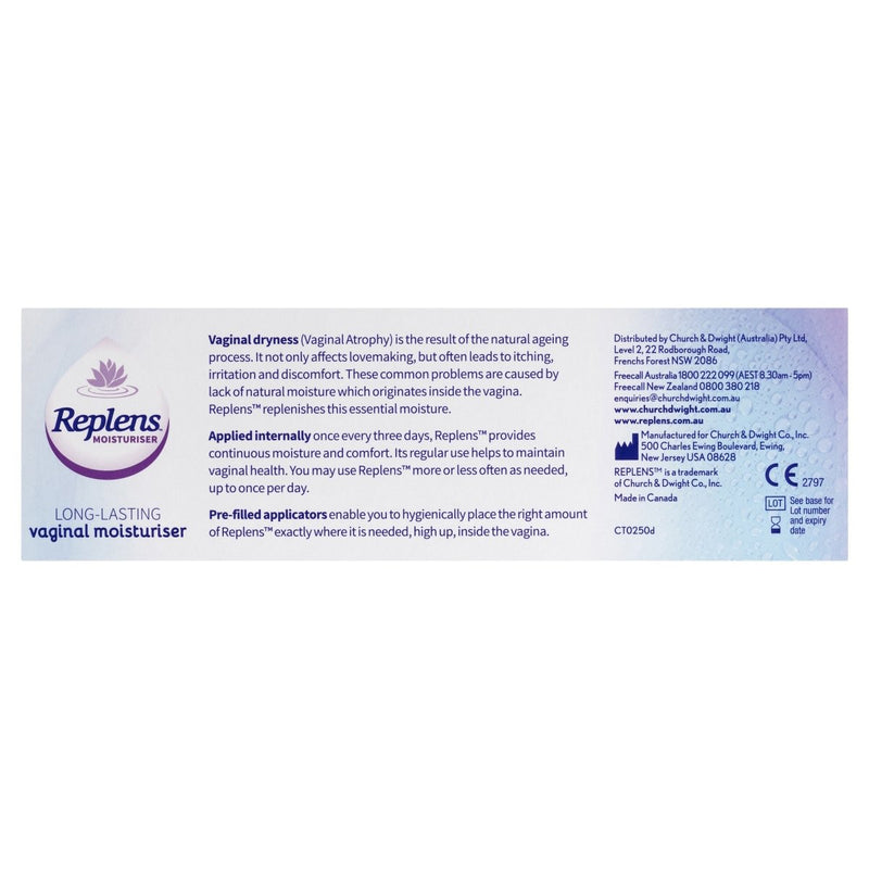 Replens Long Lasting Vaginal Moisturiser 10 Pack - Vital Pharmacy Supplies