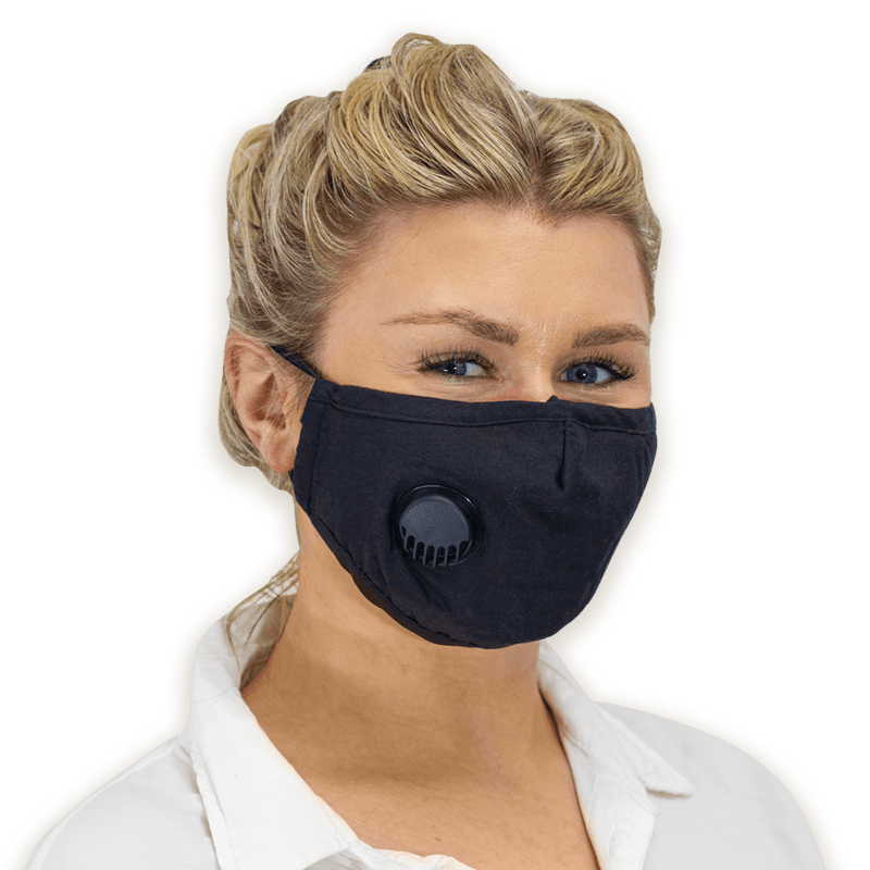 Reusable Face Mask With Valve - 2 Extra Filters - Vital Pharmacy Supplies