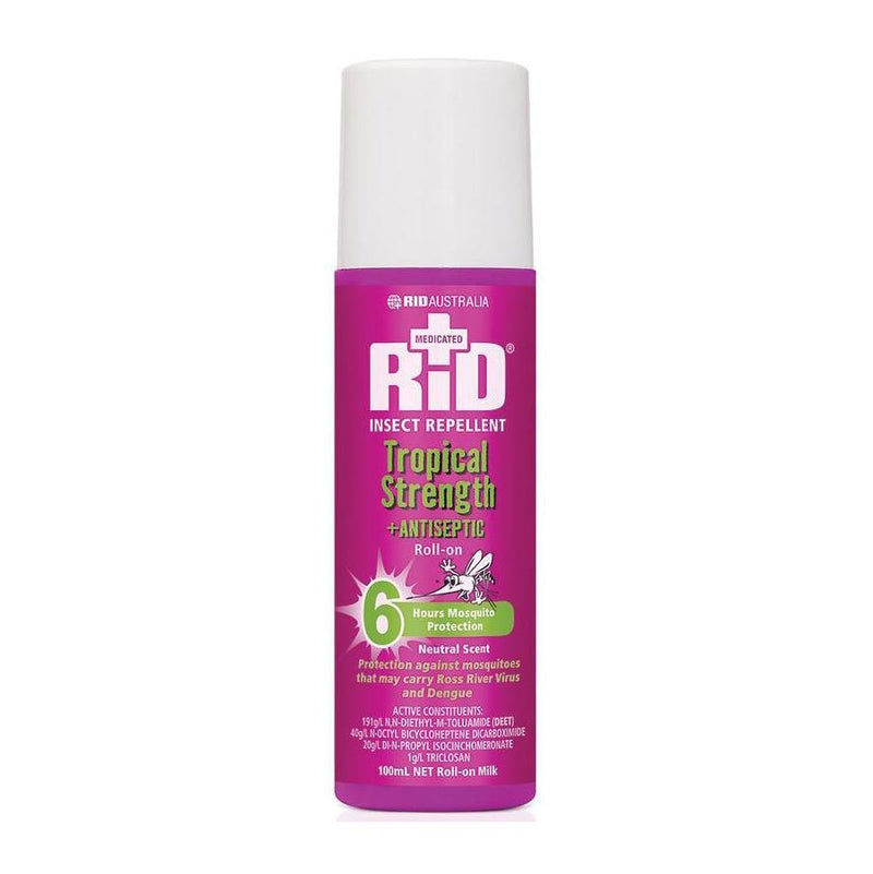 RID Medicated Insect Repellant Tropical Strength Roll On 100mL - Vital Pharmacy Supplies