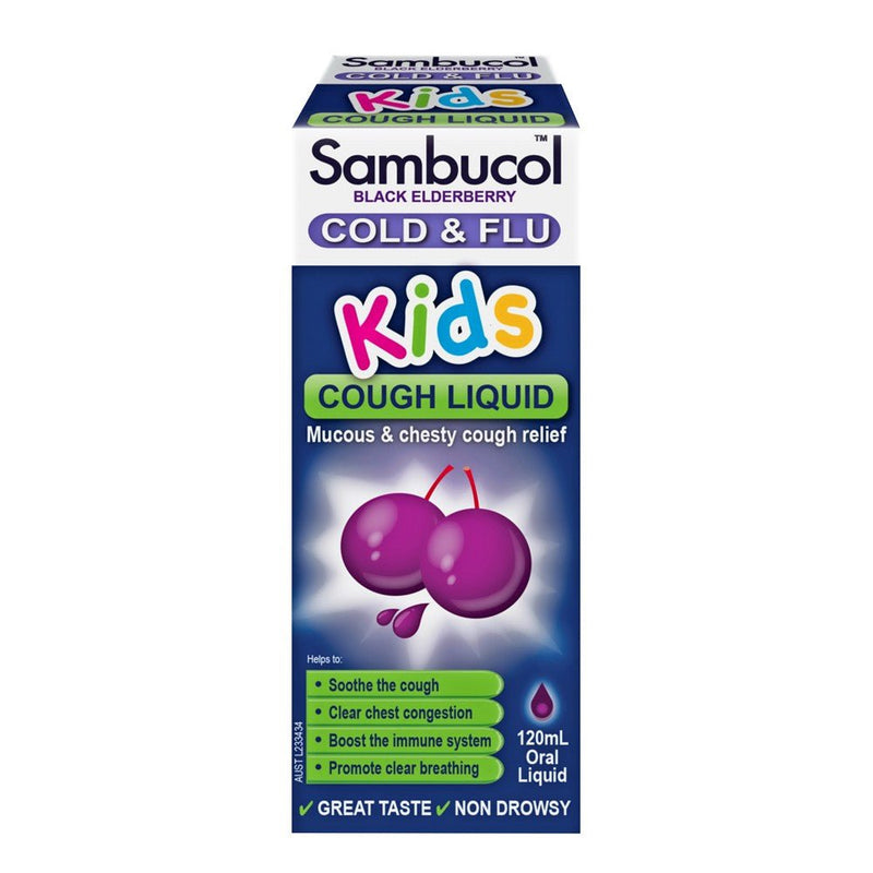 Sambucol Kids Cough Oral Liquid 120mL - Vital Pharmacy Supplies