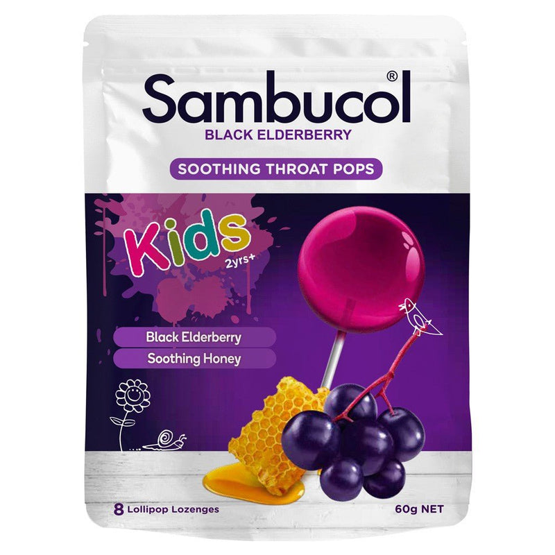 Sambucol Kids Soothing Throat Pops 8 Pack - Vital Pharmacy Supplies