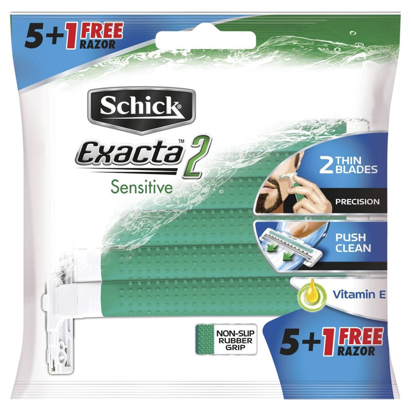 Schick Exacta 2 Sensitive 5 +1 Free - Vital Pharmacy Supplies
