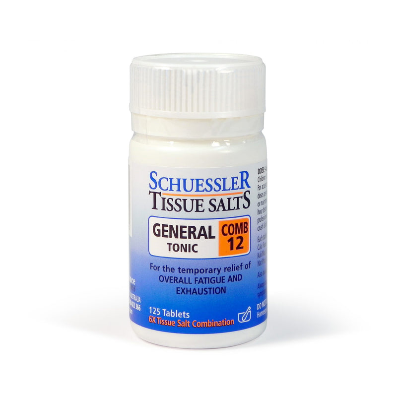 Schuessler Tissue Salts General Tonic Comb 12 125 Tablets