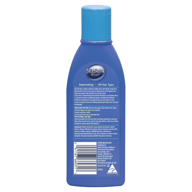 Selsun Blue Replenishing Anti-Dandruff Shampoo 200mL - Vital Pharmacy Supplies