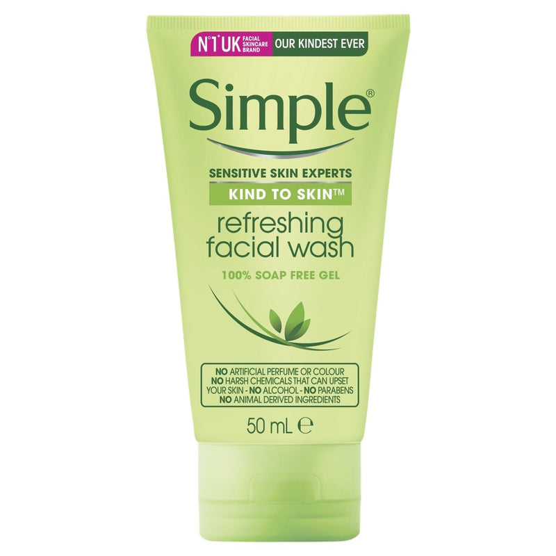 Simple Facial Wash Gel Refreshing 50mL - Vital Pharmacy Supplies