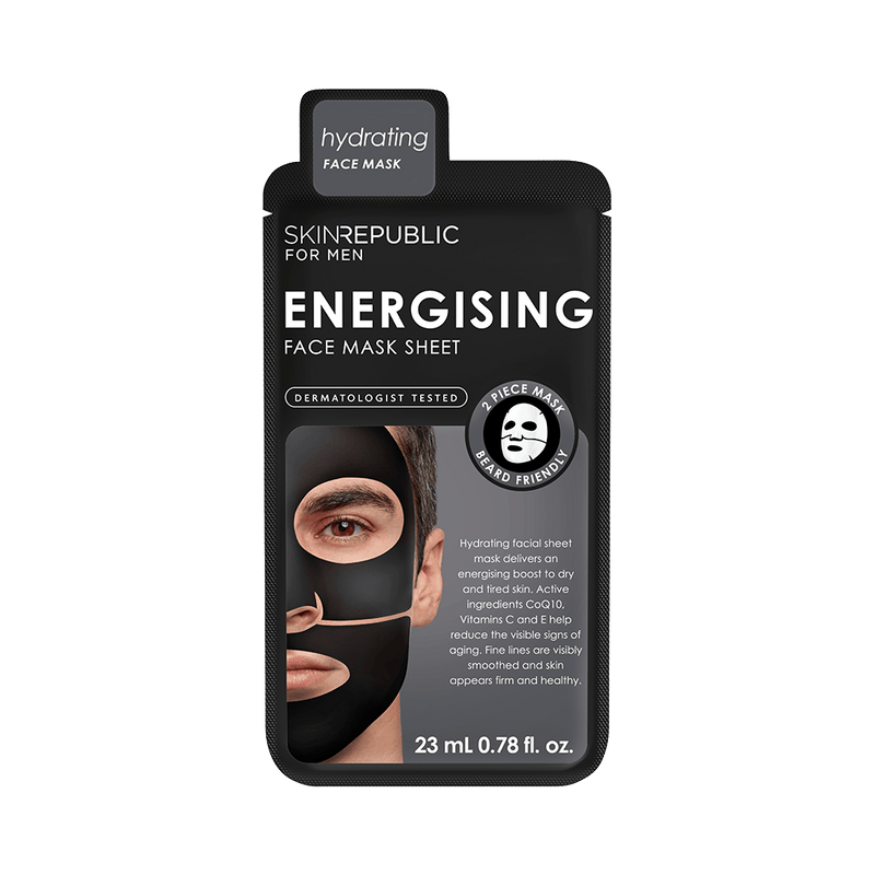 SkinRepublic Energising Face Mask Sheet for Men 23mL - Vital Pharmacy Supplies