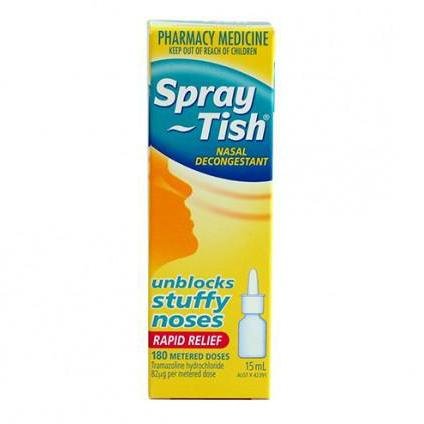 Spray Tish Nasal Decongestant Spray 15mL - Vital Pharmacy Supplies