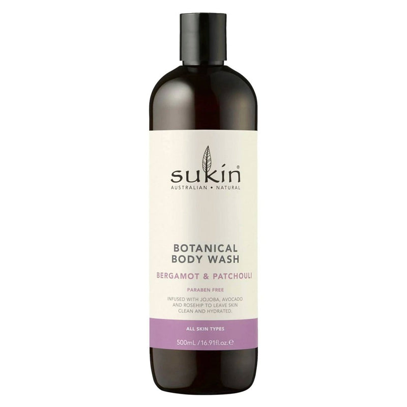 Sukin Botanical Body Wash Bergamot & Patchouli 500mL - Vital Pharmacy Supplies