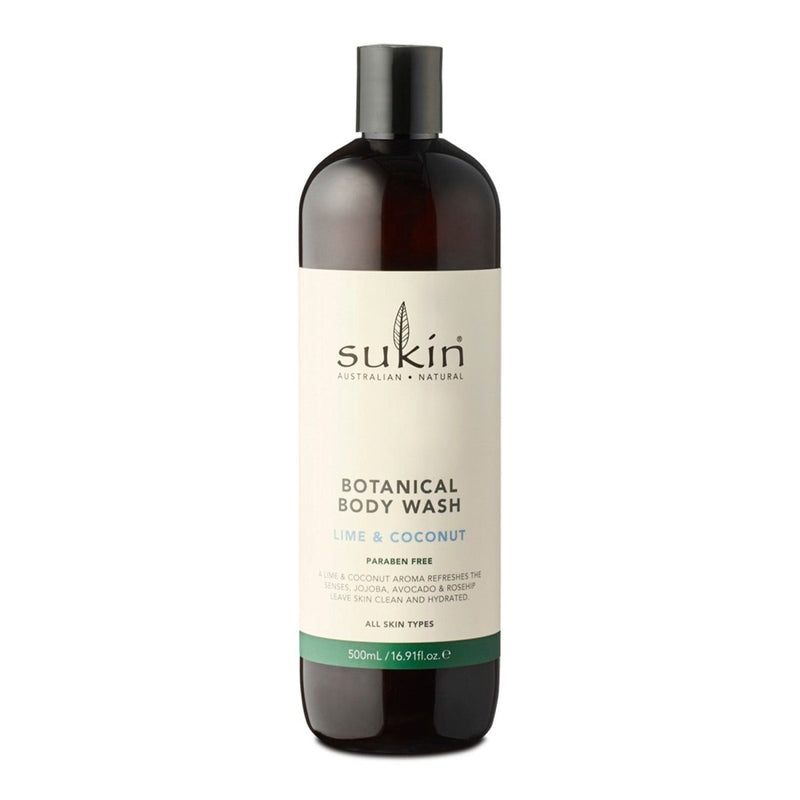 Sukin Botanical Body Wash Lime & Coconut 500mL - Vital Pharmacy Supplies