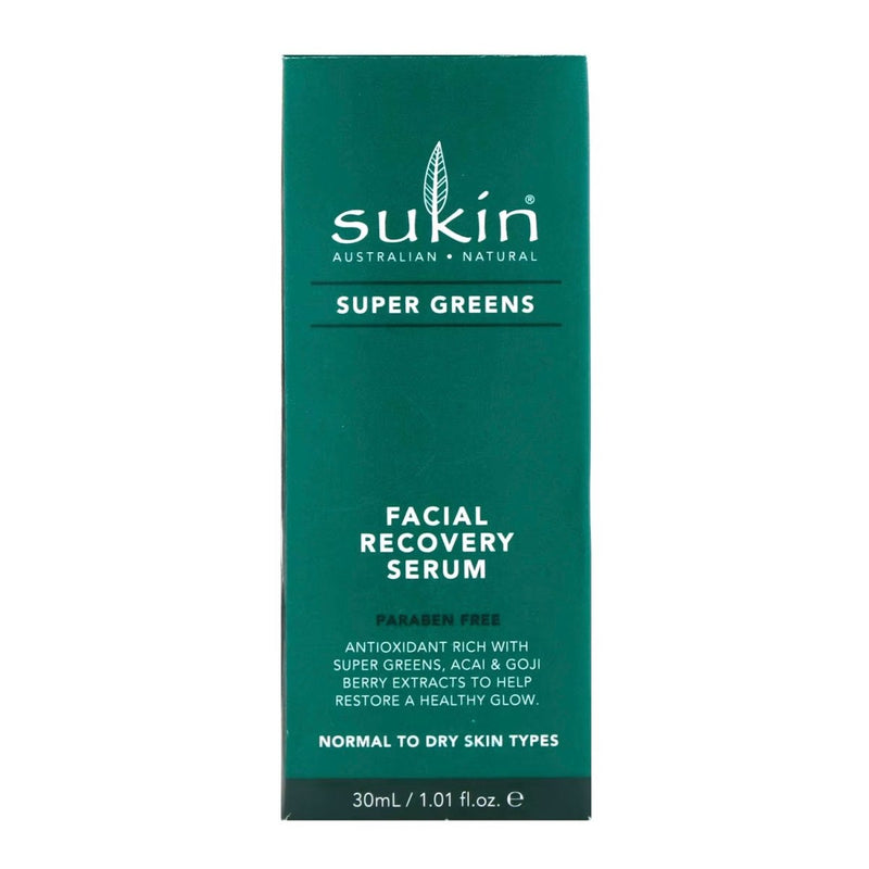 Sukin Super Greens Facial Recovery Serum 30mL - Vital Pharmacy Supplies