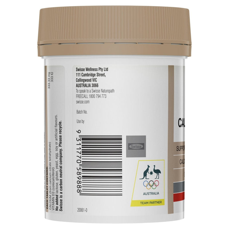 Swisse Ultiboost Calcium + Vitamin D 90 Tablets - Vital Pharmacy Supplies