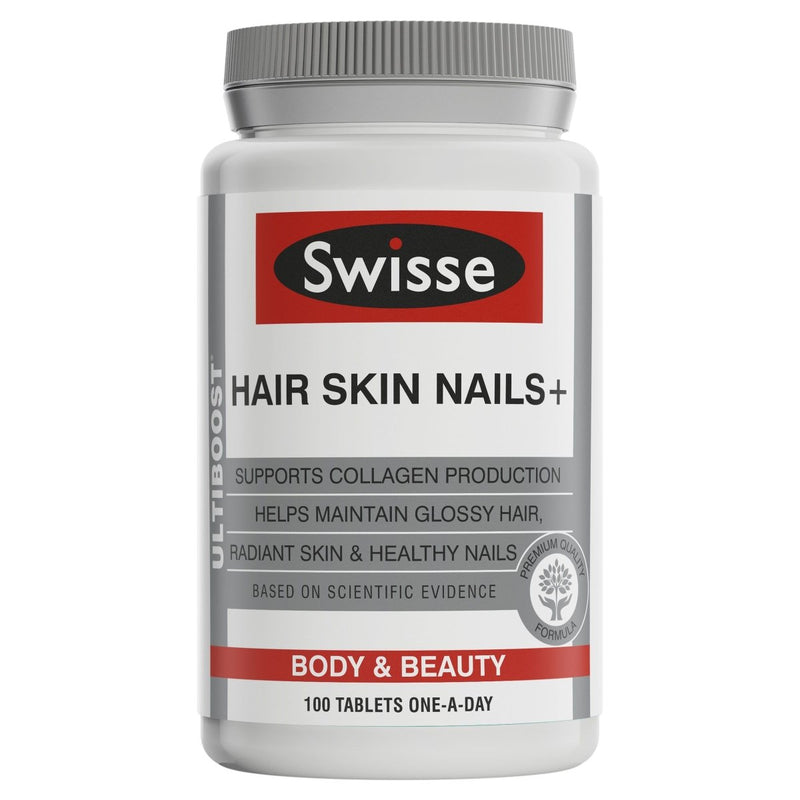 Swisse Ultiboost Hair Skin Nails+ 100 Tablets - Vital Pharmacy Supplies