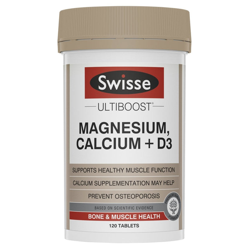 Swisse Ultiboost Magnesium Calcium + D3 120 Tablets - Vital Pharmacy Supplies