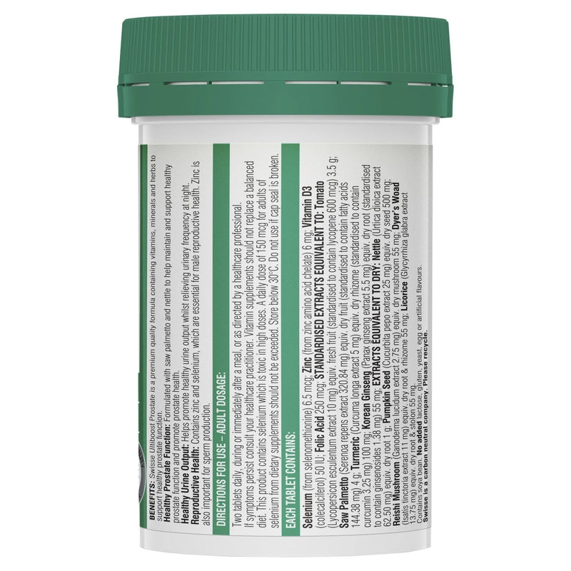 Swisse Ultiboost Prostate 50 Tablets - Vital Pharmacy Supplies