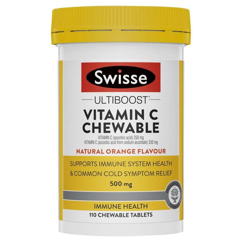 Swisse Ultiboost Vitamin C Chewable Natural Orange 110 Tablets - Vital Pharmacy Supplies