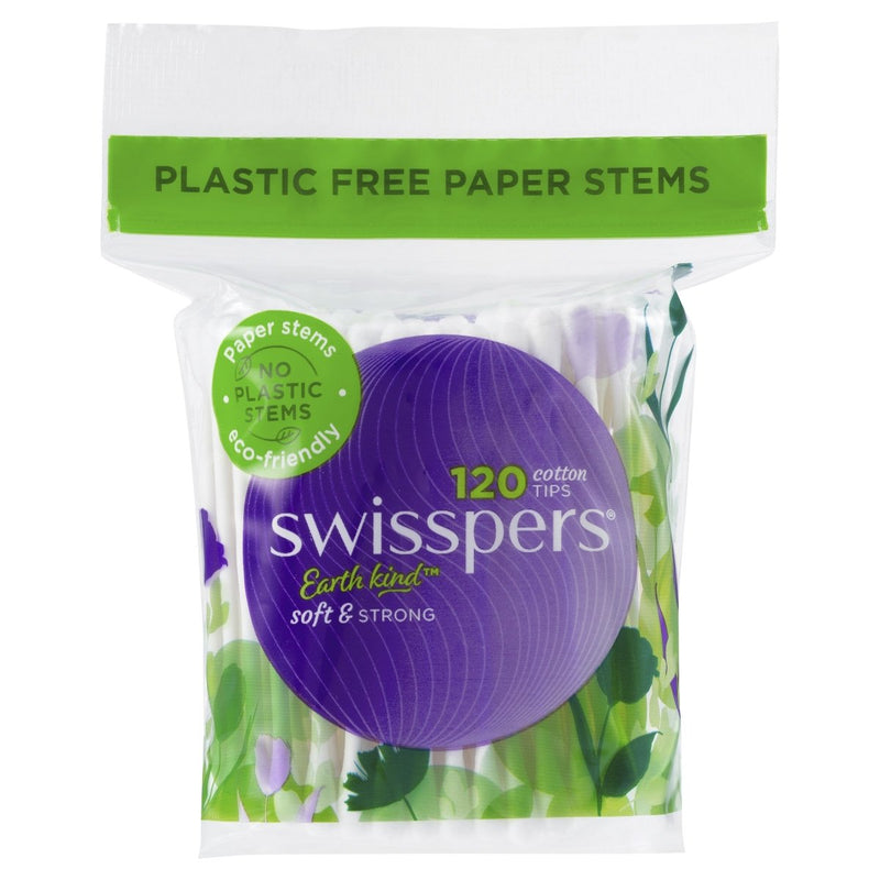 Swisspers Cotton Tips Paper Stems 120 Pack - Vital Pharmacy Supplies