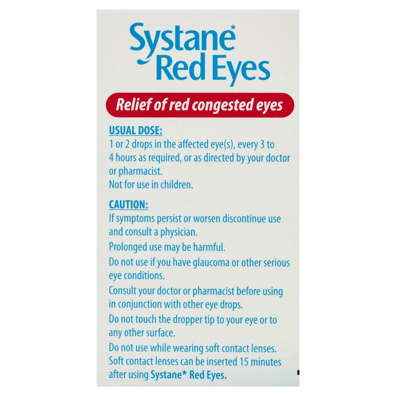Systane Red Eyes Eye Drops 15mL - Vital Pharmacy Supplies