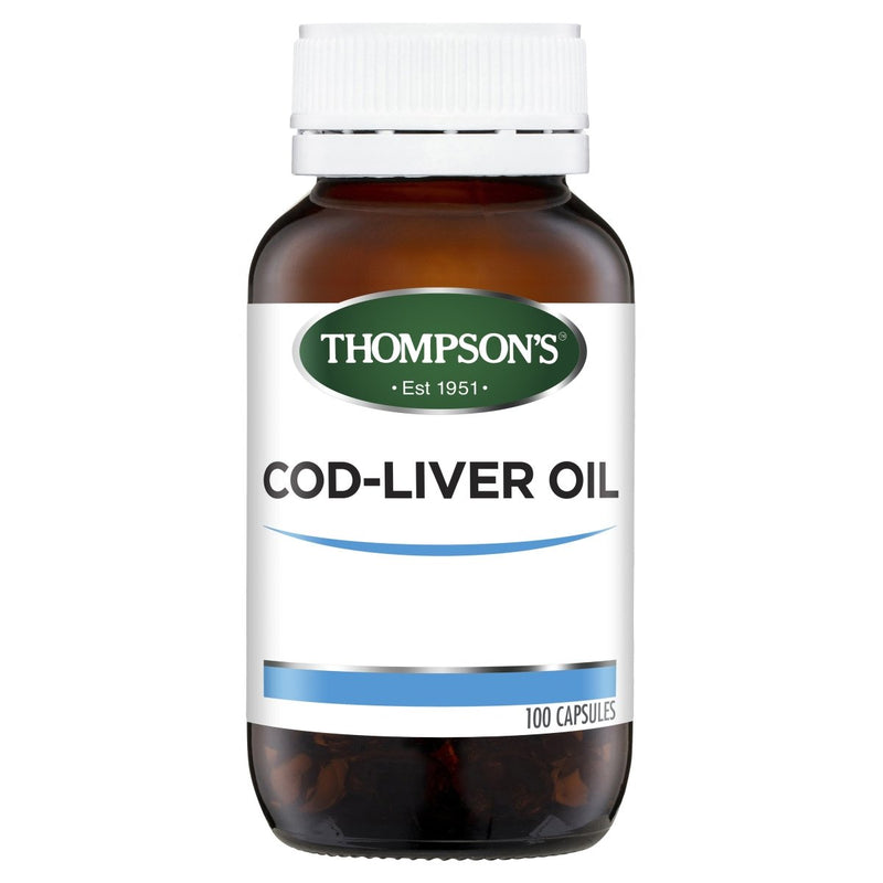 Thompson's Cod Liver Oil 100 Capsules - Vital Pharmacy Supplies